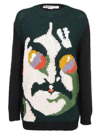 Shop Stella Mccartney All Together Now John Lennon Knitted Jumper In Multi