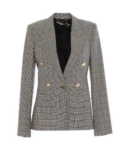 Shop Stella Mccartney Tailored Check Blazer In Grey