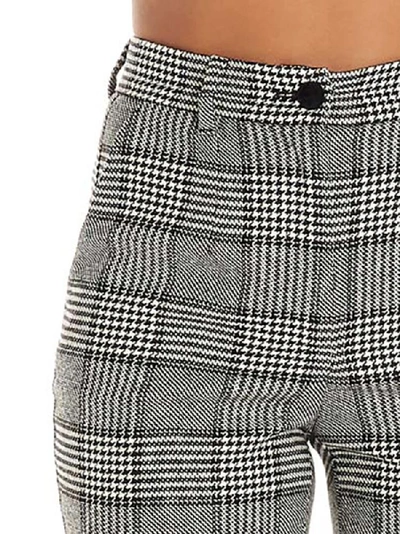 Shop Dolce & Gabbana Checkered Effect High Rise Trousers In Multi