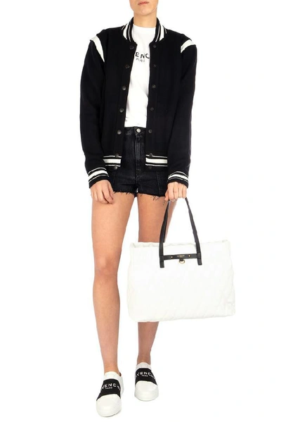 Shop Givenchy Back Logo Varsity Jacket In Black