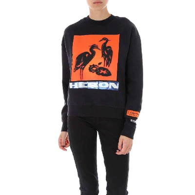 Shop Heron Preston Logo Printed Sweatshirt In Black