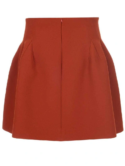 Shop Givenchy Mini Peplum Skirt In Red