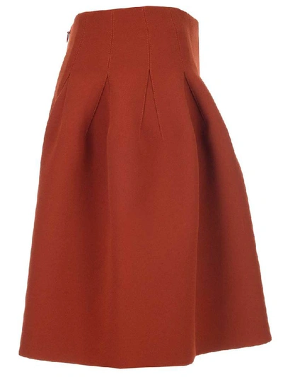 Shop Givenchy Mini Peplum Skirt In Red