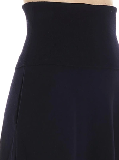 Shop Stella Mccartney Flared Midi Skirt In Navy