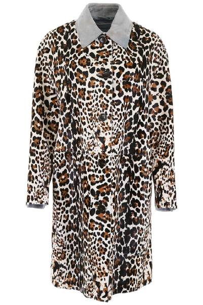Shop Bottega Veneta Leopard Print Coat In Multi