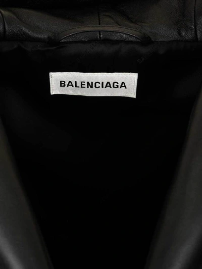 Shop Balenciaga Incognito Bb Belted Coat In Black