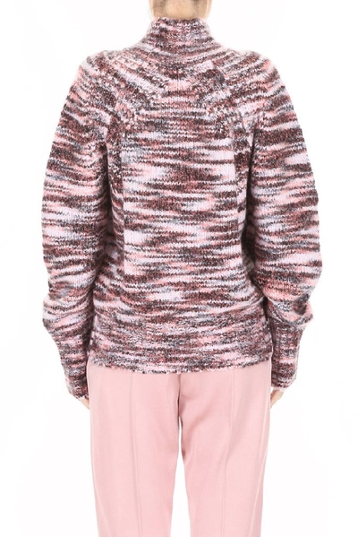 Shop Burberry Mouliné Turtleneck Sweater In Lt Pink