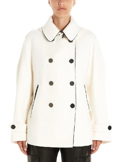 Shop Tom Ford Double Breasted Peacoat In White