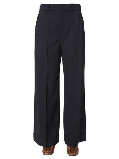 Shop Brunello Cucinelli Oversized Flared Trousers In Grey