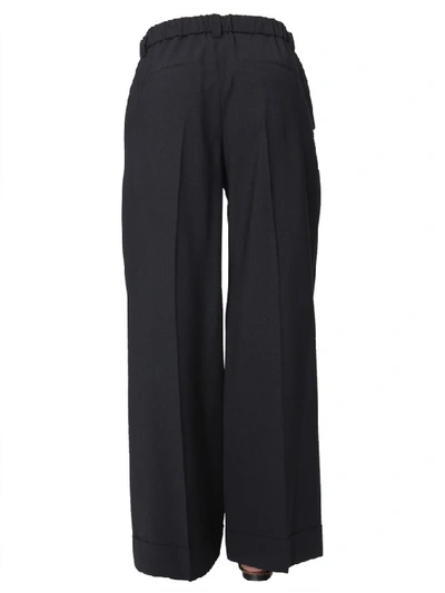 Shop Brunello Cucinelli Oversized Flared Trousers In Grey