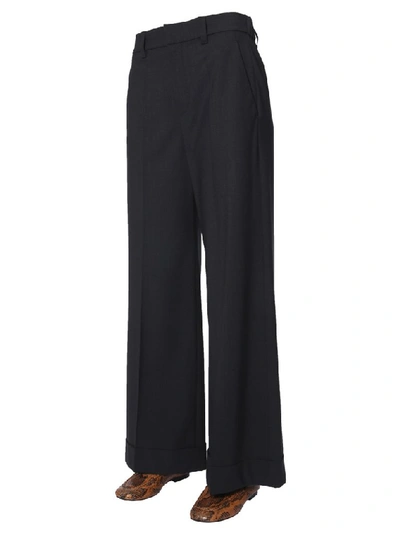 Shop Brunello Cucinelli Oversized Flared Trousers In Grey