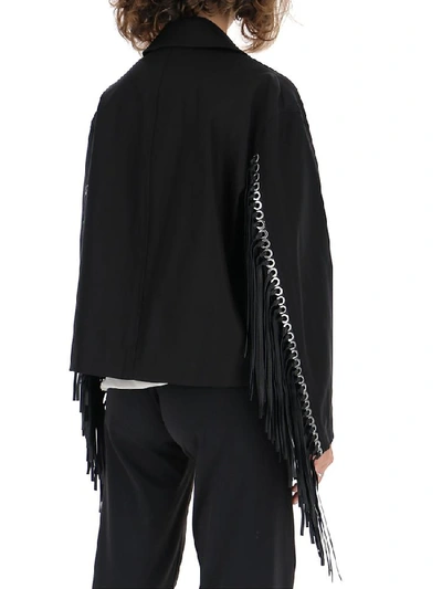 Shop Alexander Wang Pointed Collar Open Jacket In Black