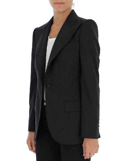 Shop Dolce & Gabbana Classic Fitted Blazer In Black