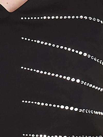 Shop Attico Embellished Strapless Top In Black