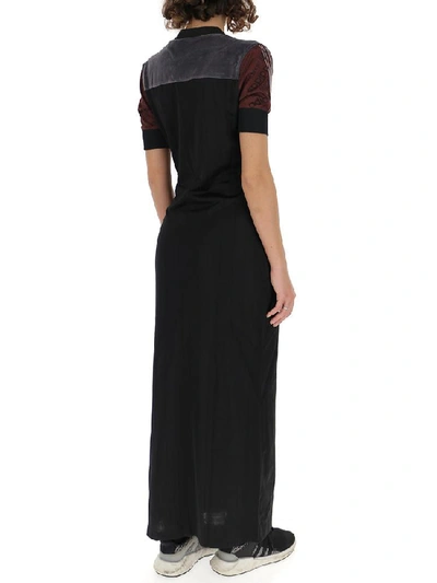 Shop Adidas Originals By Alexander Wang Logo Panelled Maxi Dress In Black