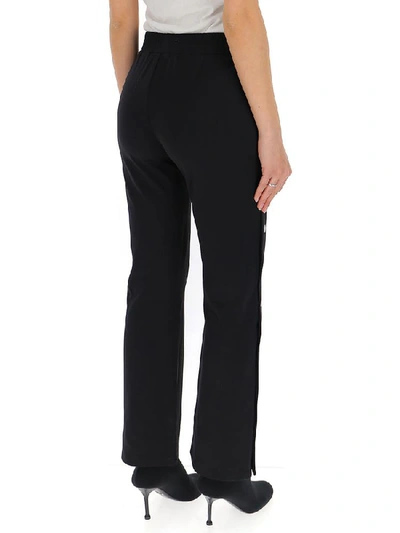 Shop Michael Michael Kors Side Button Pants In Black