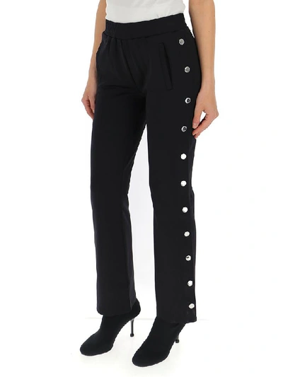 Shop Michael Michael Kors Side Button Pants In Black
