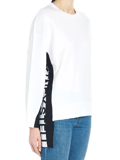 Shop Stella Mccartney Side Stripe Sweater In White