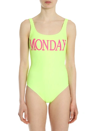 Shop Alberta Ferretti Rainbow Week Monday Swimsuit In Yellow