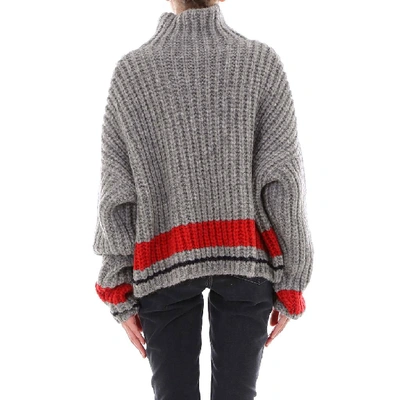 Shop Dsquared2 Contrasting Stripe Turtleneck Sweater In Multi