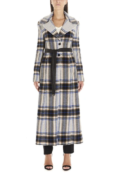 Shop Pinko Checked Trench Coat In Multi