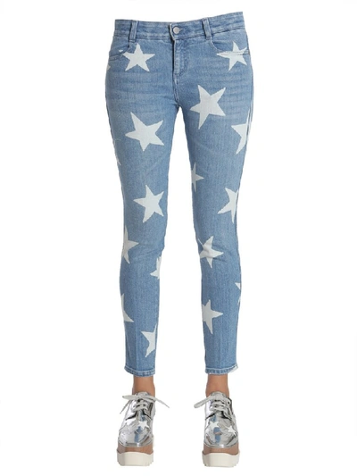 Shop Stella Mccartney Star Skinny Jeans In Blue