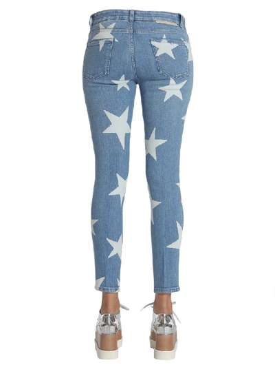 Shop Stella Mccartney Star Skinny Jeans In Blue