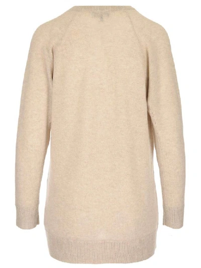 Shop Theory Knitted Cashmere Buttoned Cardigan In Beige