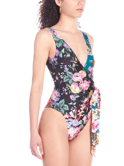 Shop Zimmermann Allia Floral Print Swimsuit In Multi