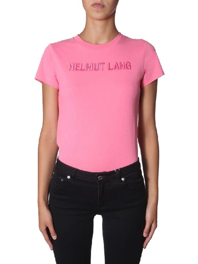 Shop Helmut Lang Logo Embroidered T In Pink
