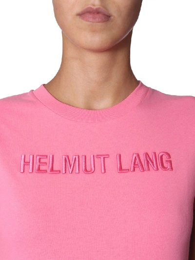 Shop Helmut Lang Logo Embroidered T In Pink