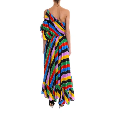 Shop Philosophy Di Lorenzo Serafini Striped Ruffle Maxi Dress In Multi