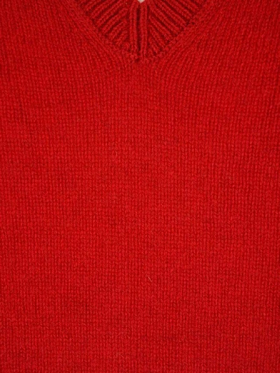 Shop Theory Ribbed V In Red
