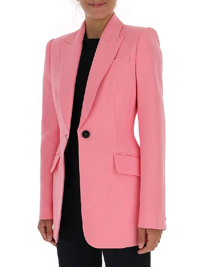 Shop Alexander Mcqueen Tailored Button Blazer In Pink