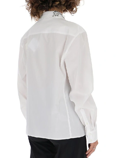 Shop Paco Rabanne Collar Embroidered Shirt In White