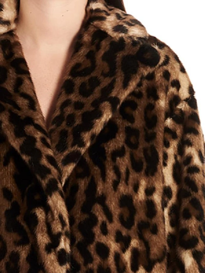 Shop Red Valentino Leopard Print Clutch Coat In Multi