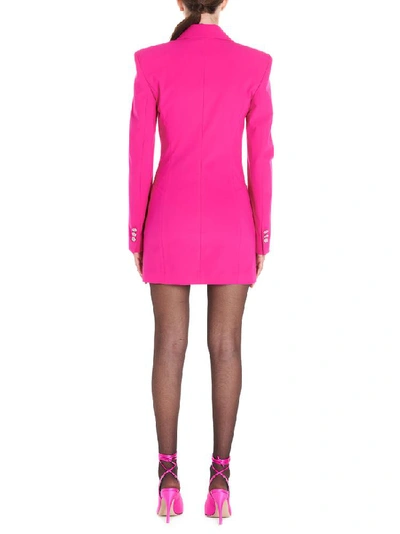 Shop Attico Floral Buttoned Blazer Dress In Pink