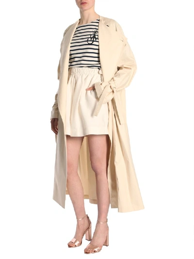 Shop Jw Anderson Belted Trench Coat In Beige