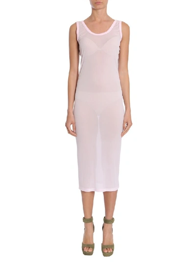 Shop Givenchy Ribbed Tank Dress In Pink