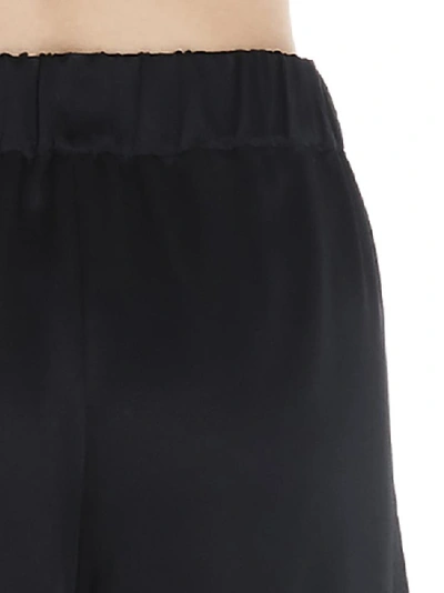 Shop Loewe Elasticated Wide Leg Trousers In Black
