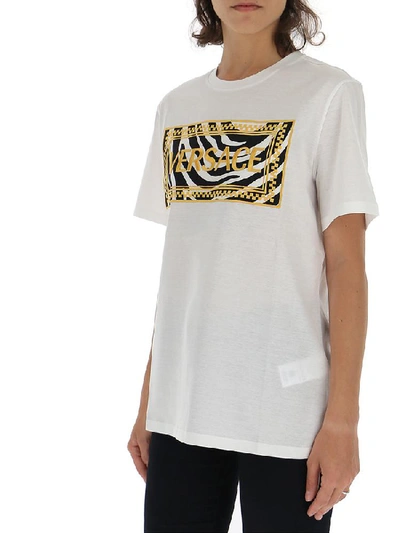 Shop Versace 90s Vintage Logo Printed T In White