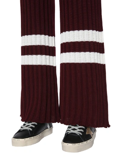 Shop Golden Goose Deluxe Brand Stripe Pleated Pants In Red