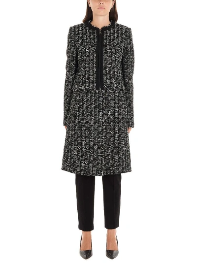 Shop Karl Lagerfeld Contrasting Trim Tweed Jacket In Multi
