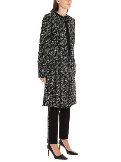 Shop Karl Lagerfeld Contrasting Trim Tweed Jacket In Multi