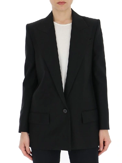 Shop Givenchy Deep V Neck Single Breasted Blazer In Black