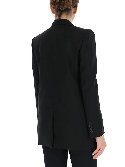 Shop Givenchy Deep V Neck Single Breasted Blazer In Black