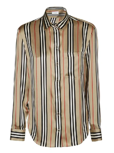 Shop Burberry Icon Stripe Shirt In Multi
