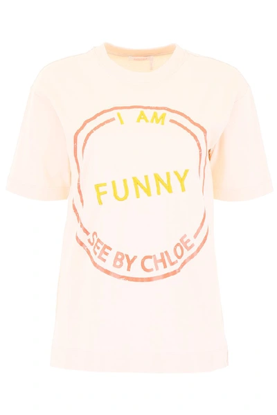 Shop See By Chloé Printed T In Pink