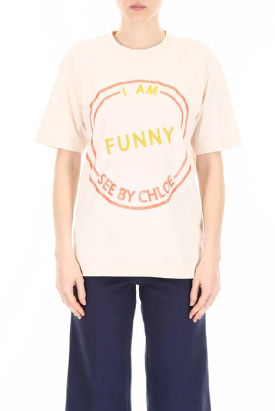 Shop See By Chloé Printed T In Pink