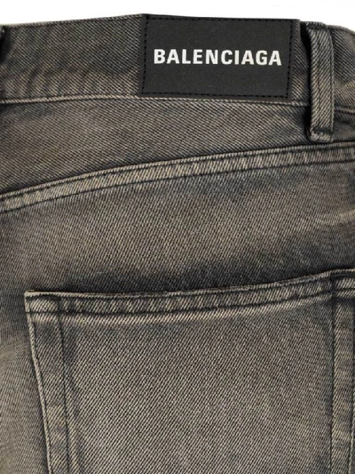 Shop Balenciaga Faded Jeans In Black